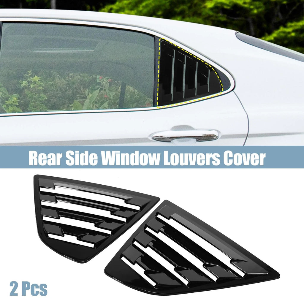 2PC Glossy Black Rear Side Window Louver Cover for Toyota Camry (2012–2017)