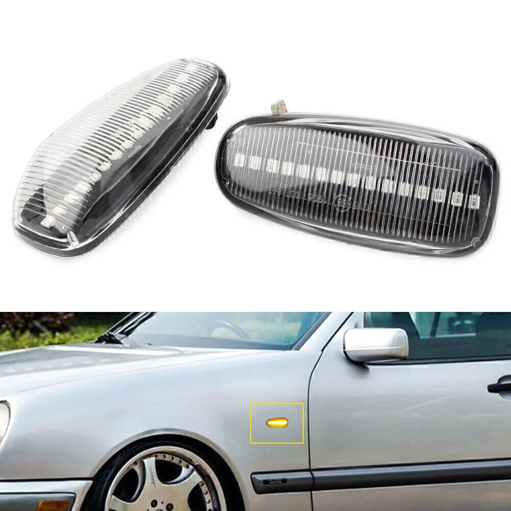 LED Dynamic Side Marker Turn Signal Light for Mercedes Benz C E CLK (–)