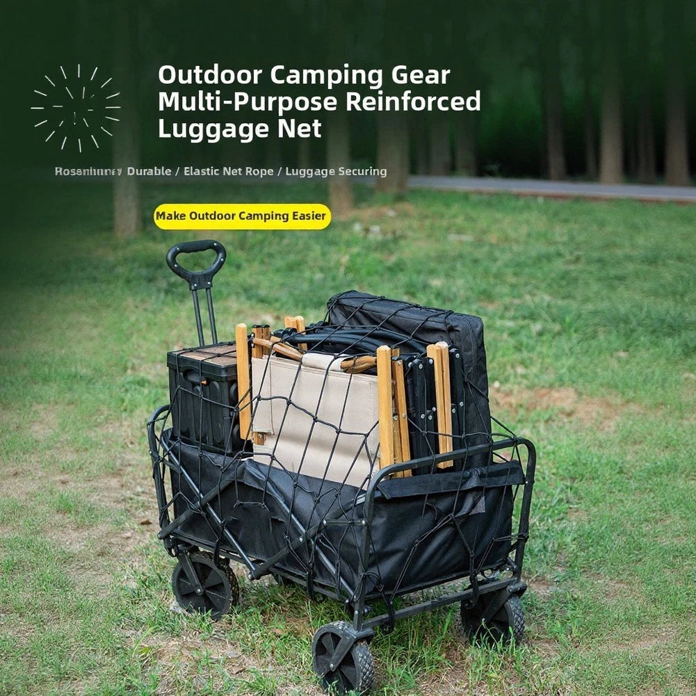 Bungee Cargo Net 120x90cm with 12 J Hooks for Vehicle Load Securing