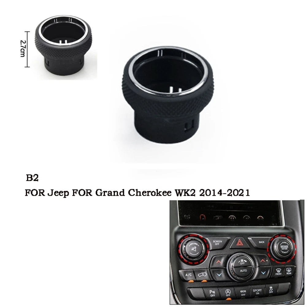 Set of 3 AC Control Knobs for Grand Cherokee WK2 (2014–2021)