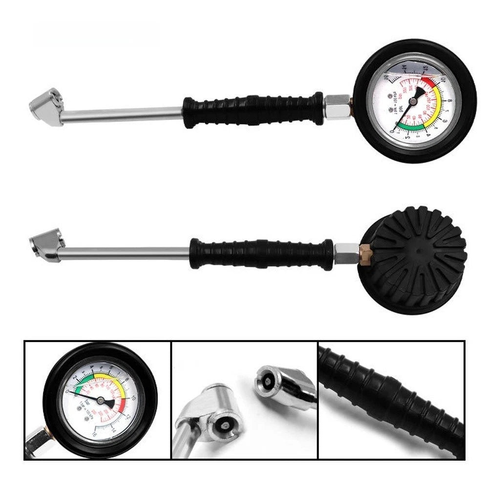 Tire Pressure Gauge for Car Truck with Secure Barb Hook