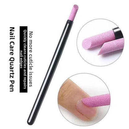 Compact Quartz Nail Polishing Pen for At-Home Manicure Applications
