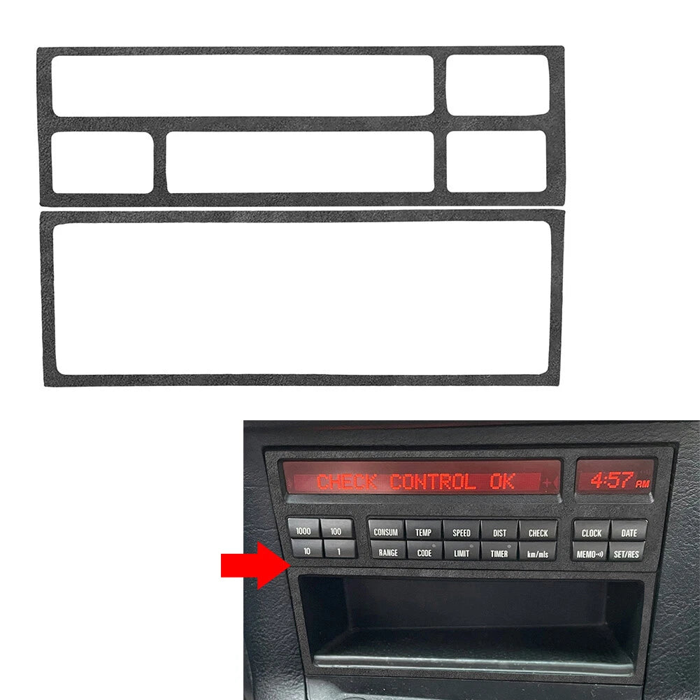 2X Black Console Radio CD Panel Trim for BMW 3 Series E36 (1991–1999)