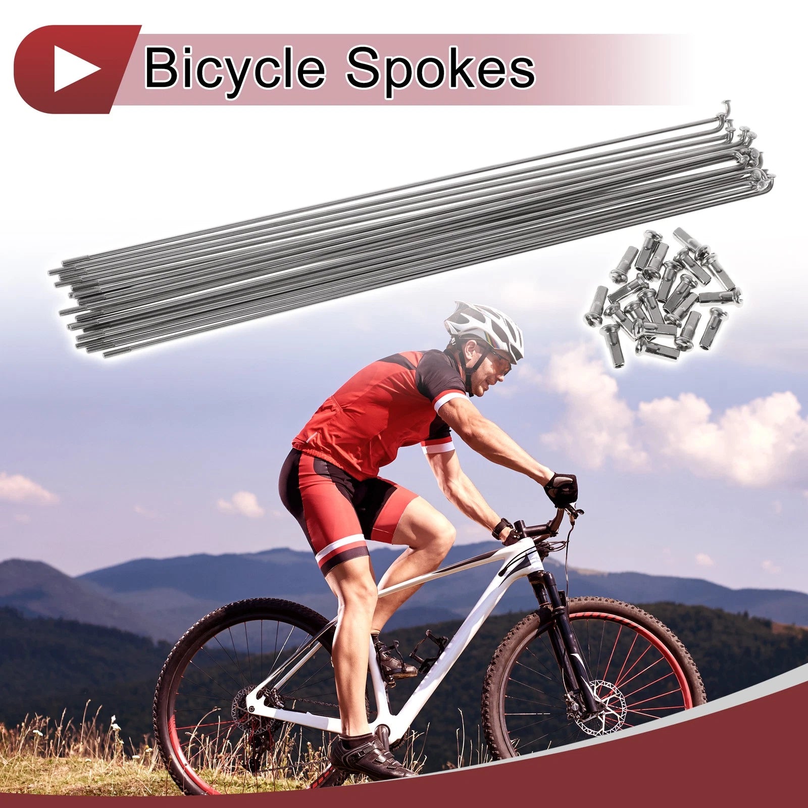 Bicycle Wheel Spokes 269mm 304 Stainless Steel for 13G 20 Set