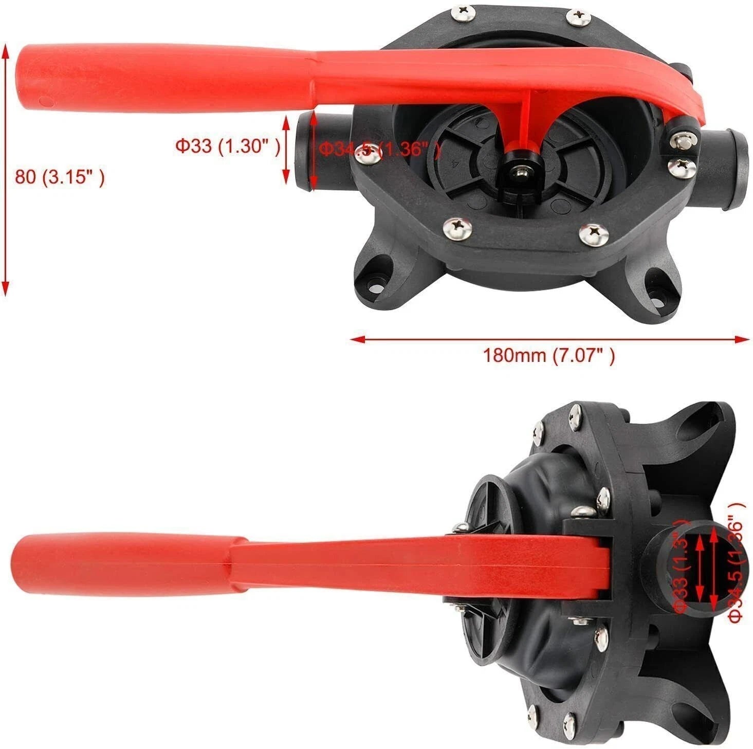 720GPH Manual Bilge Pump Diaphragm Hand Pump for Water Transfer