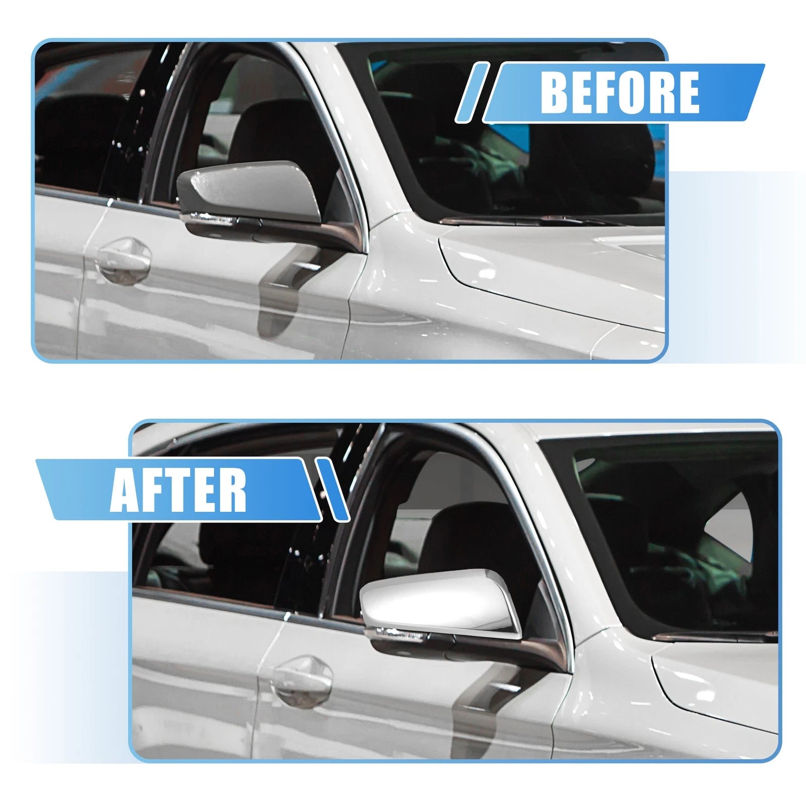 Chrome Plated Half Mirror Cover Pair for Chevrolet Impala (2014–2020)
