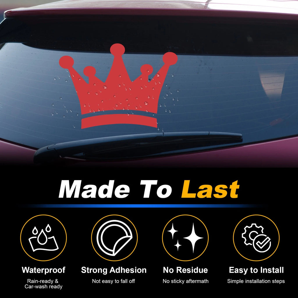 Reflective Bumper Decal for - Red Crown Style