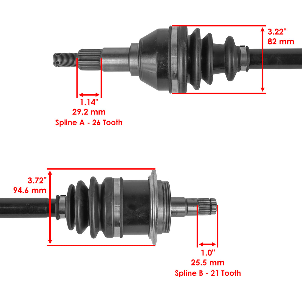 CV Axles Front Left Right Replacement for Can Am Maverick 1000 XMR (2014–2015)