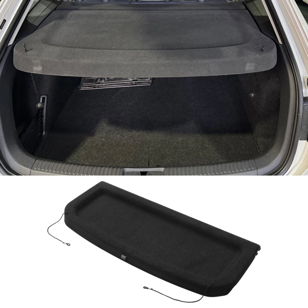 Parcel Shelf Boot Load Cover for Volkswagen T-Cross (2019–2023) Black