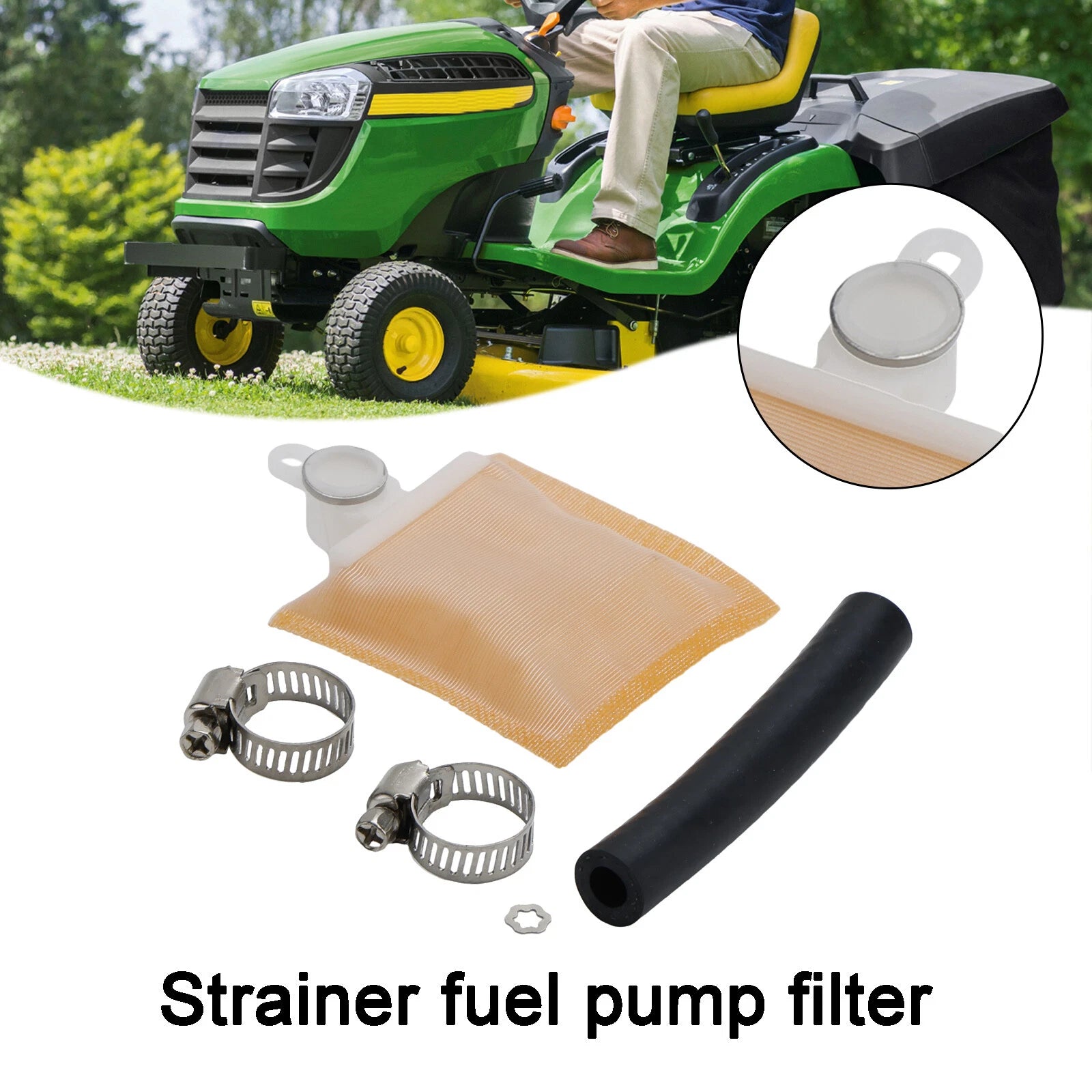 Fuel Pump Filter Strainer AM117116 TY22462 for John Deere Lawn 425 445 455