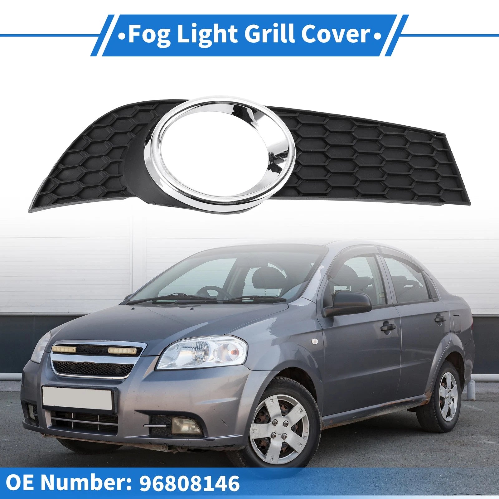 Front Right Fog Light Grill Replacement for Chevrolet Aveo (2009–2011)