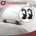 2 Pcs Universal Car Seat Headrest Hook for Purses and Bags (Brown)