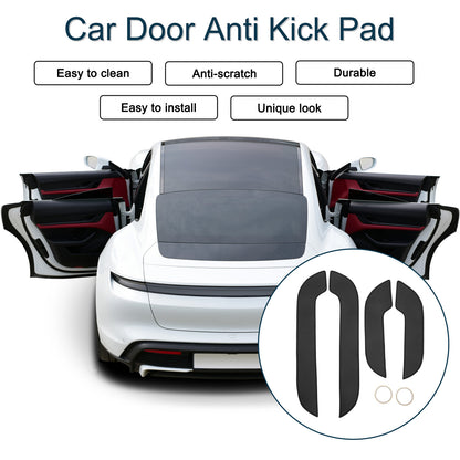 Door Anti Kick Pad Protector Sticker for Lexus NX300 2015–2020 Black Set