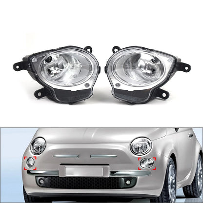 High Beam Headlights Pair for Fiat 500 Hatchback (2008–2015)