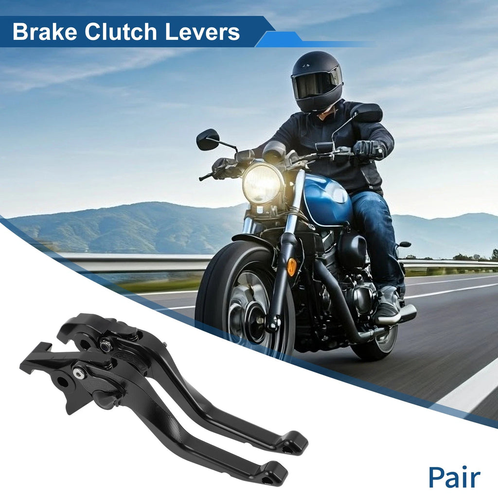 Adjustable Short Brake Clutch Levers Pair for Honda VFR750 (1991–1997) Black