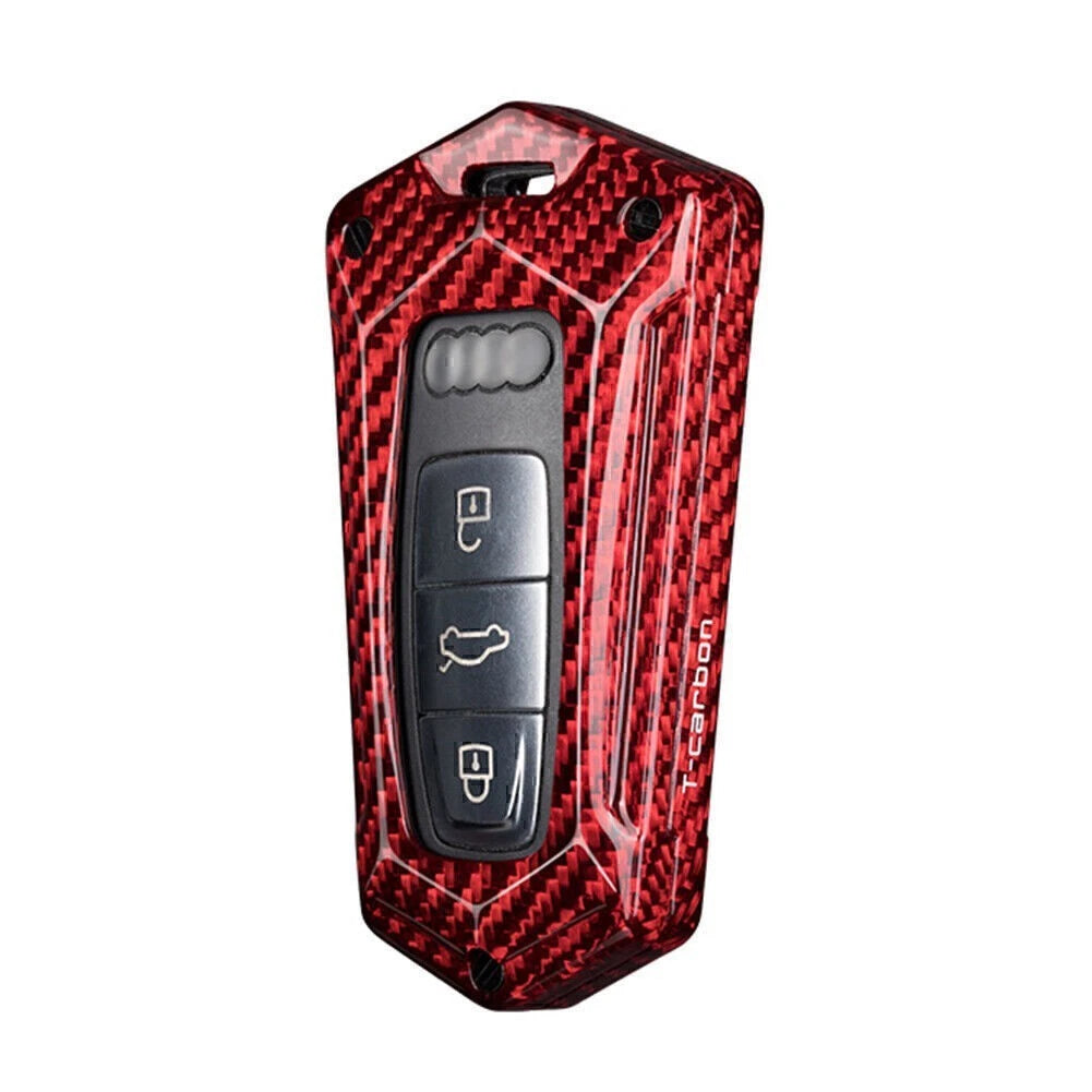 Carbon Fiber Key Shell Housing Case Cover for Audi A6 A7 A8 Q8 (2012–2023)