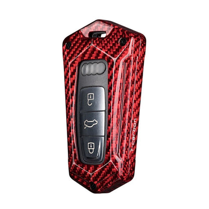 Carbon Fiber Key Shell Housing Case Cover for Audi A6 A7 A8 Q8 (2012–2023)