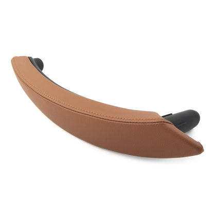 1Pcs Door Trim Pull Handle Right Side Real Leather for BMW X5 X6 E70 saddlebrown