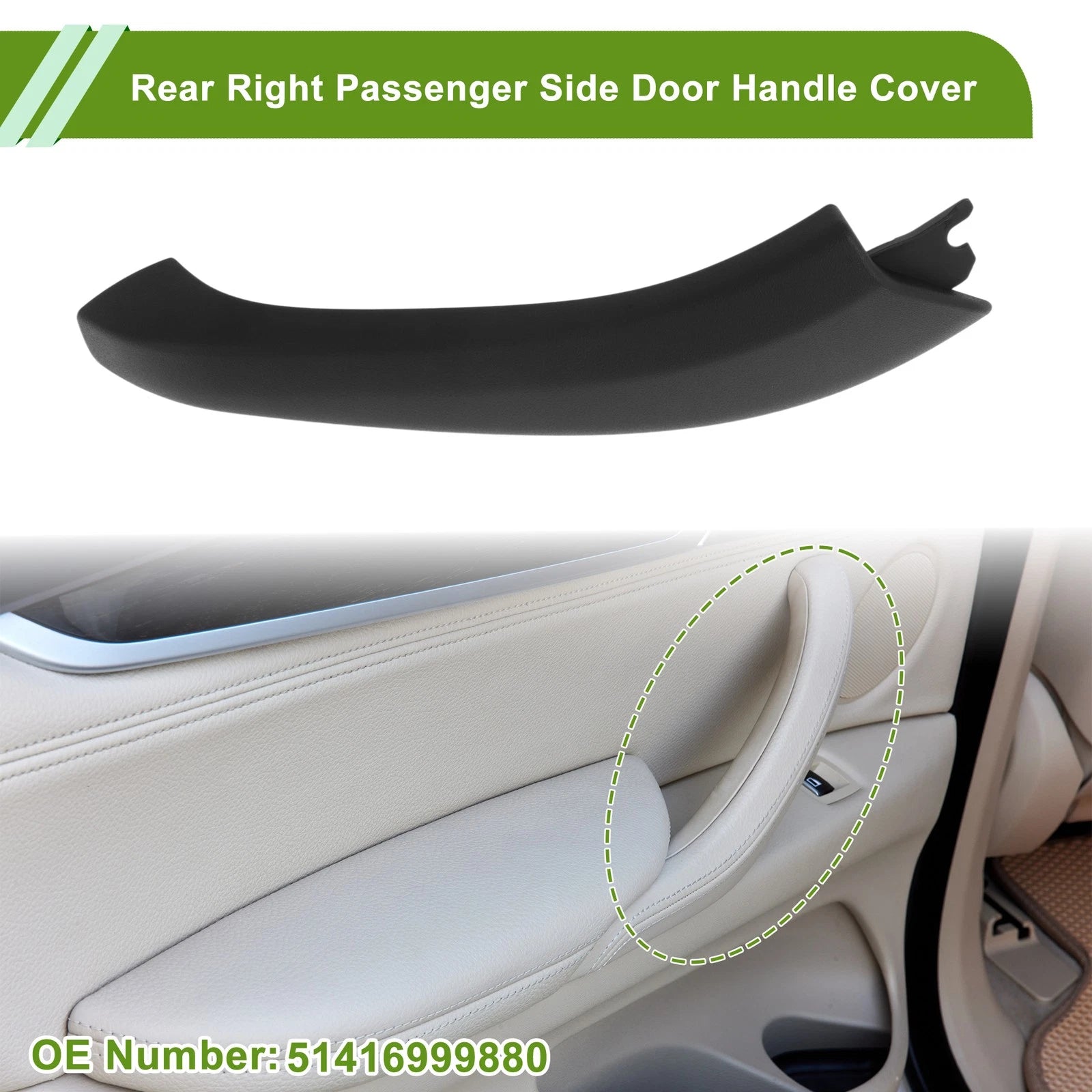Door Panel Handle Pull Trim Cover Replacement for BMW X3 G01 (2018–2021)
