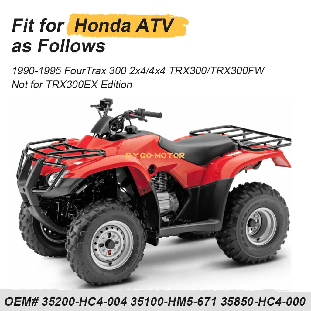 Handlebar Switch & Key Starter Relay Kit for Honda FourTrax 300 TRX300 (1990–1995)