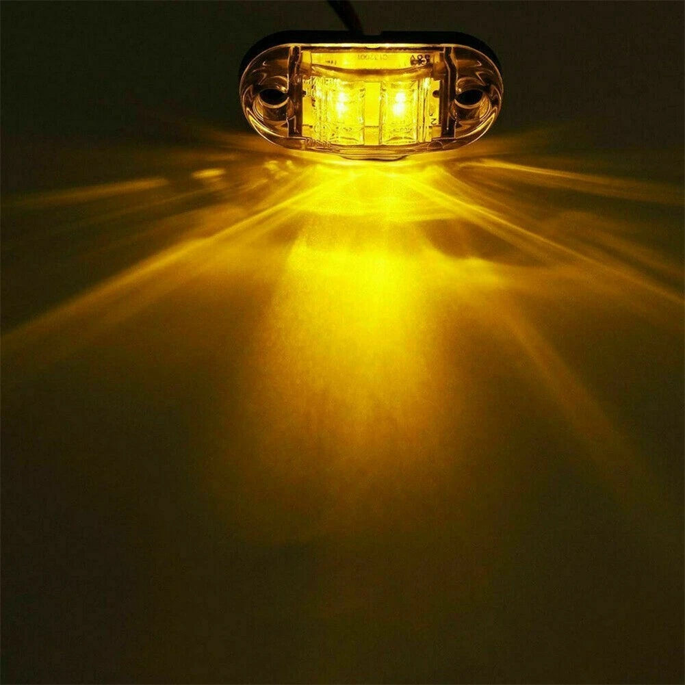 2X Amber Oval LED Trailer Marker Lights for