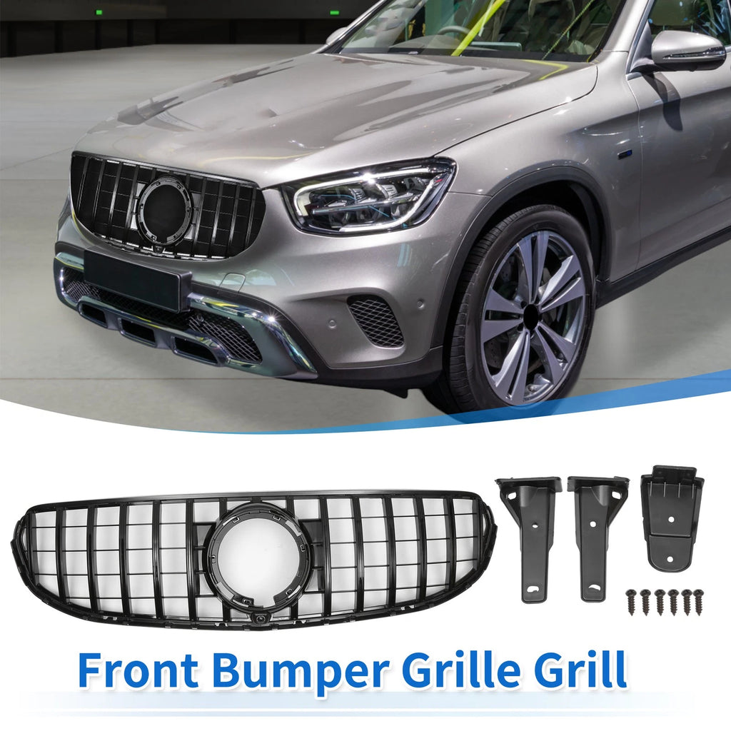 Front Upper Bumper Grille Grill for Mercedes-Benz GLC300 (2020–2021)