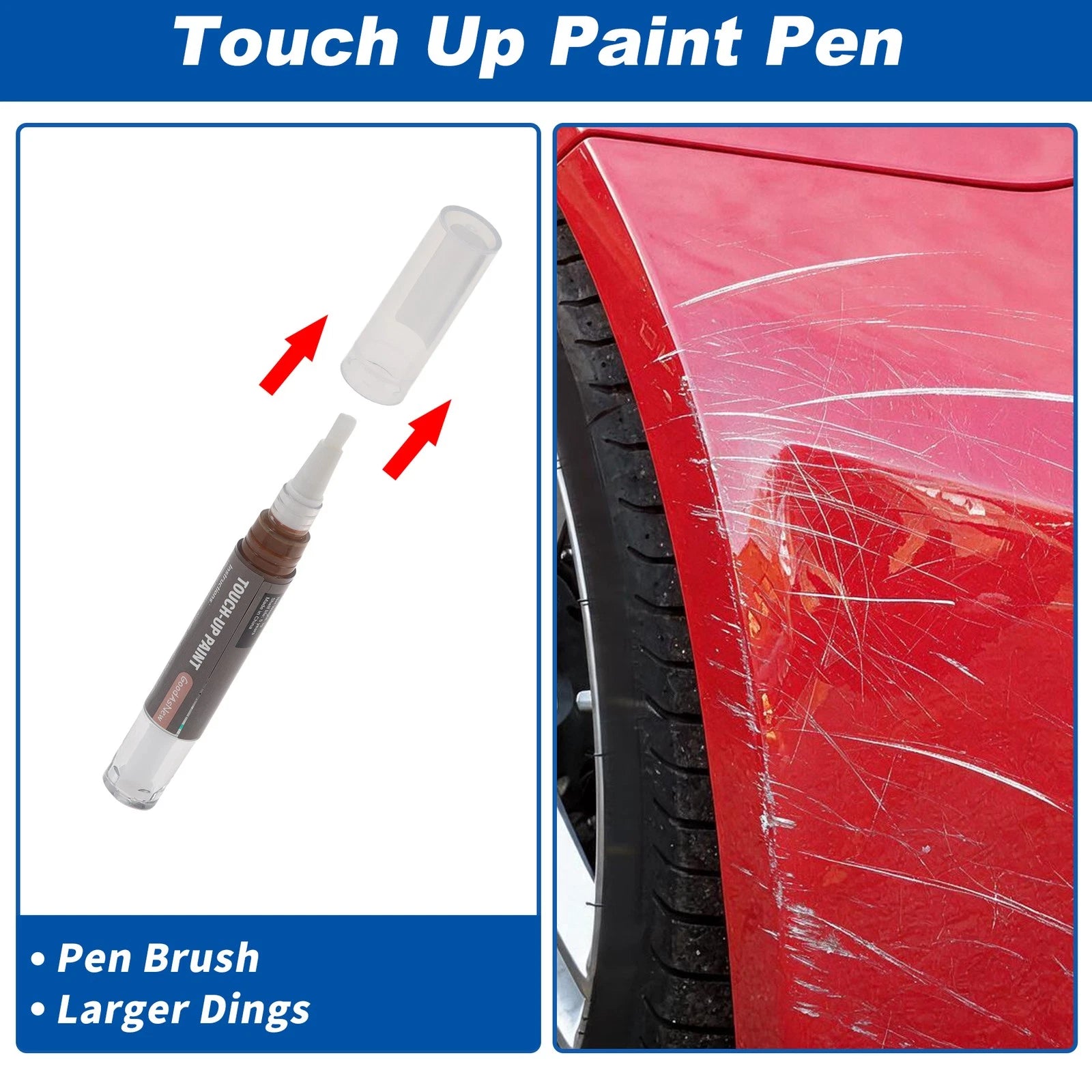 Touch Up Paint Pen Set for Steering Console - Coffee Brown