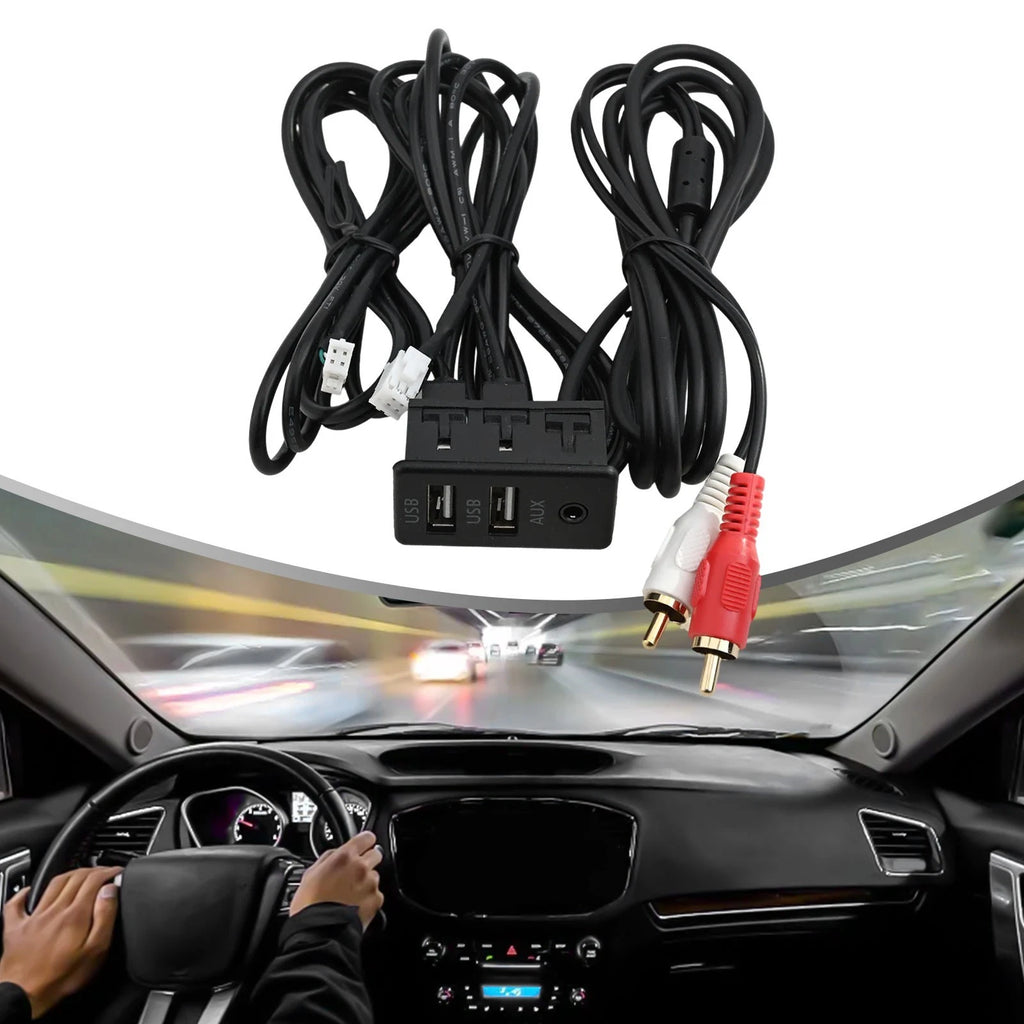 USB + Type C + AUX Socket Base for Cars and Boats (145cm Cable)