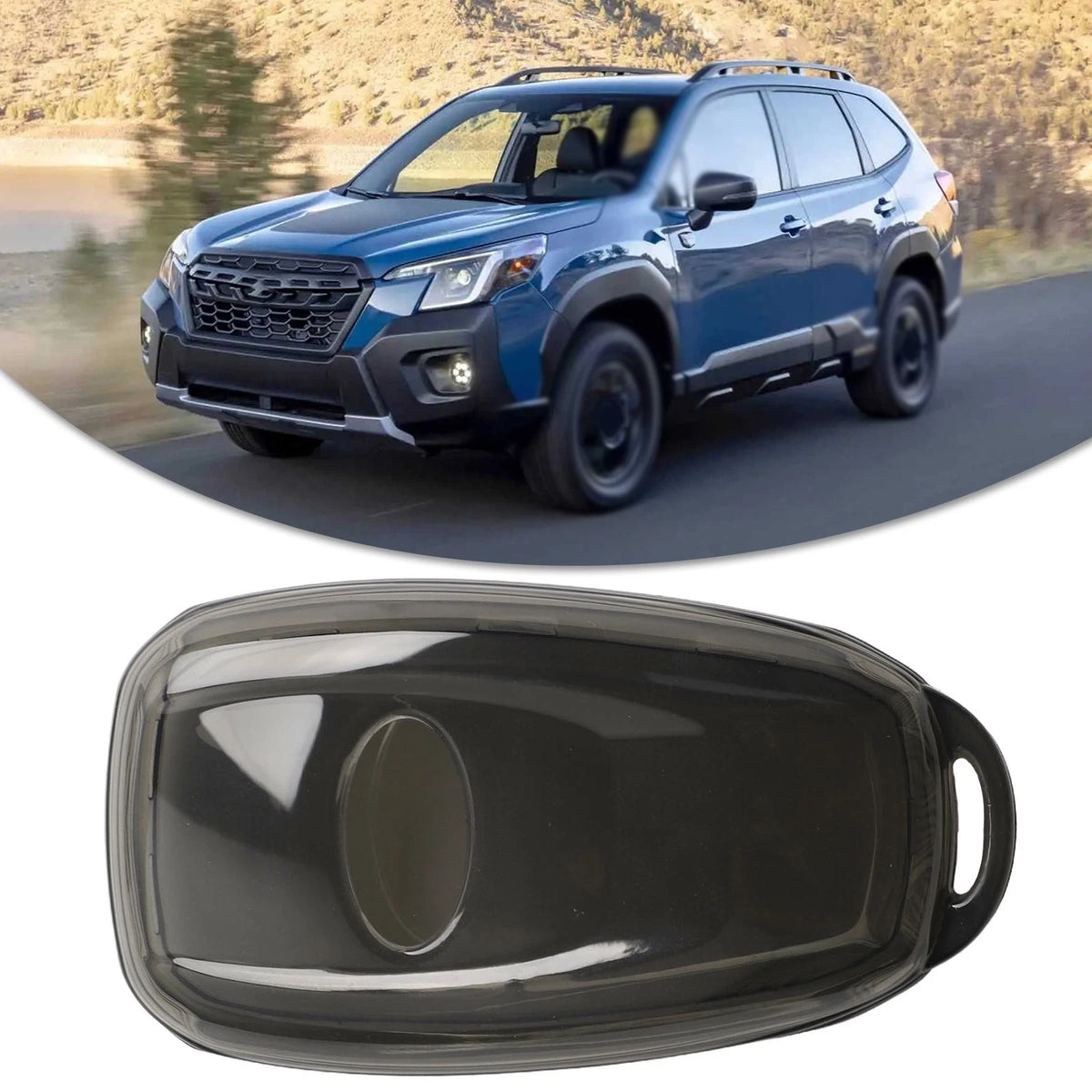 Slim and Lightweight Black Transparent Key Case Cover for Forester