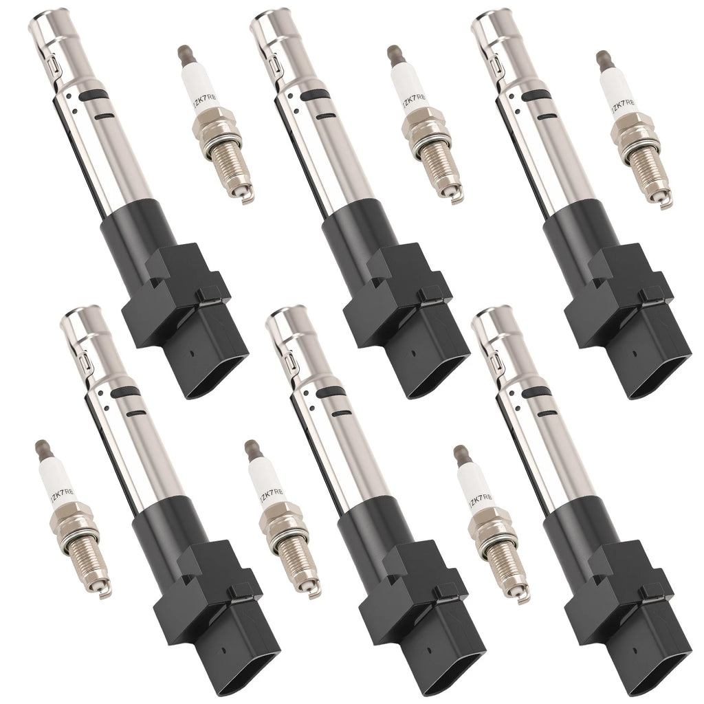 6X Ignition Coils & Spark Plug for Audi TT VW Eos 3.2L V6 (2004–2009) UF531