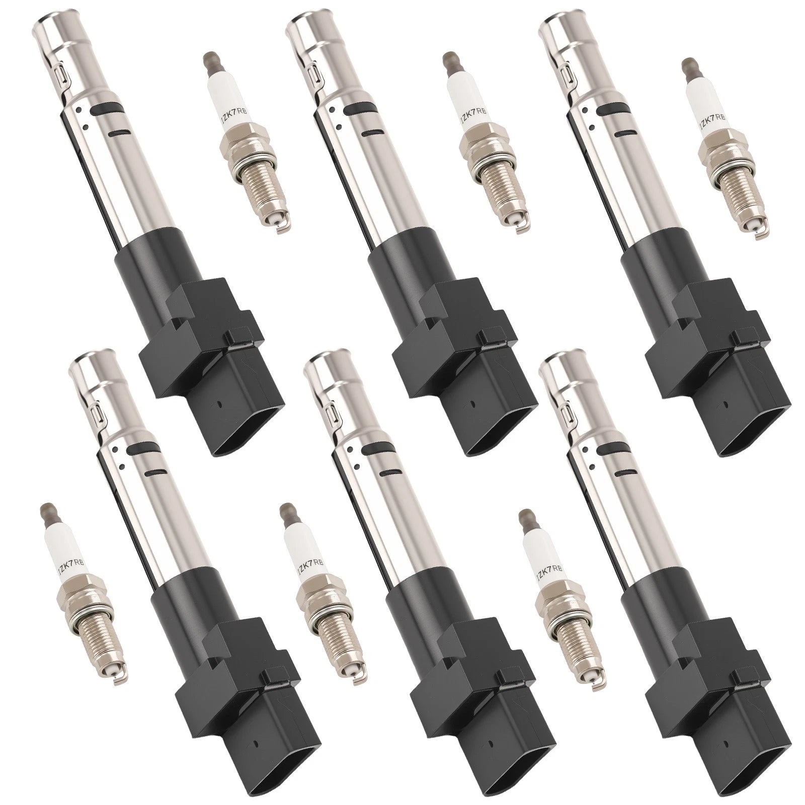 6X Ignition Coils & Spark Plug for Audi TT VW Eos 3.2L V6 (2004–2009) UF531