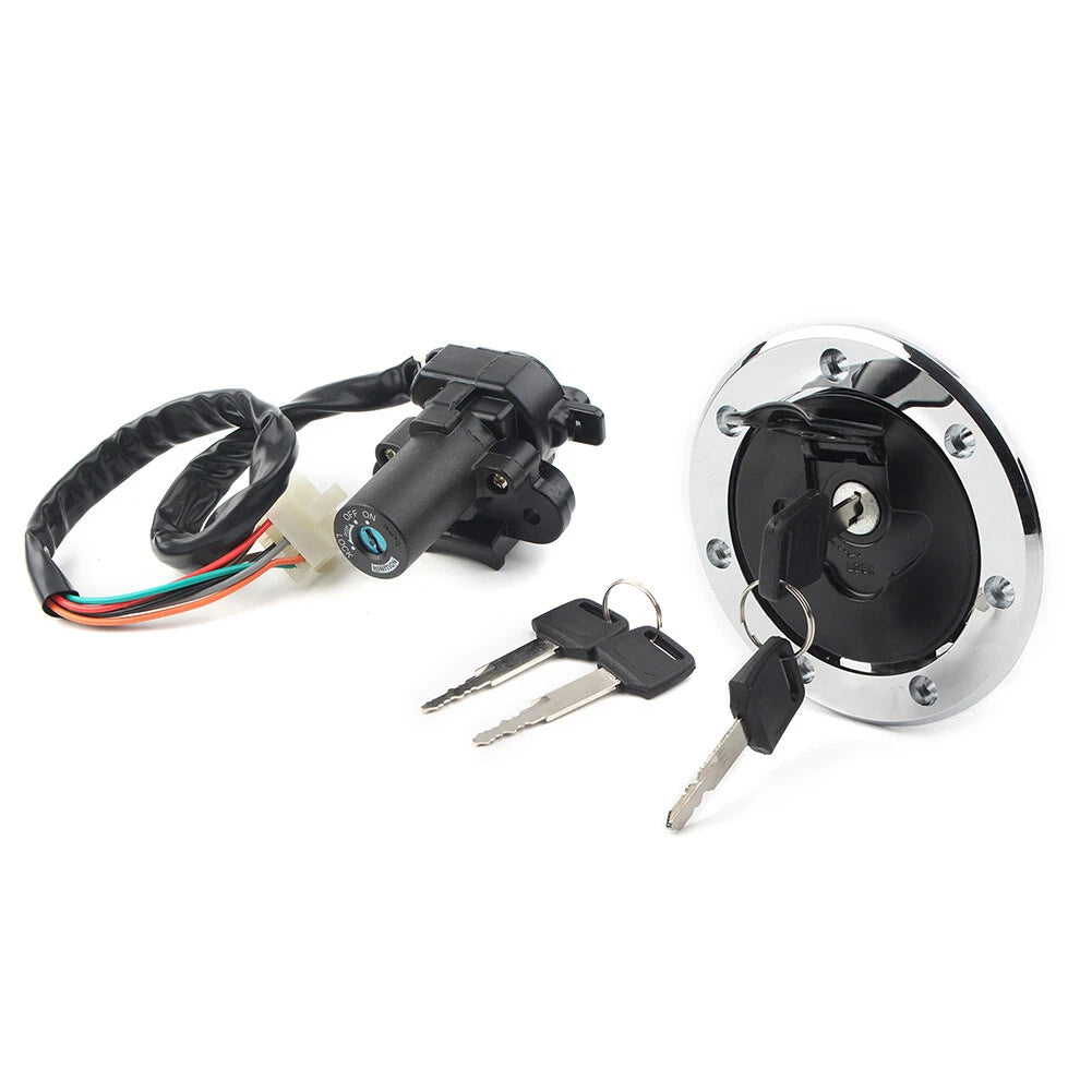 Fuel Gas Cap Ignition Switch Lock Set for Kawasaki Ninja ZX6R (2000–2002)