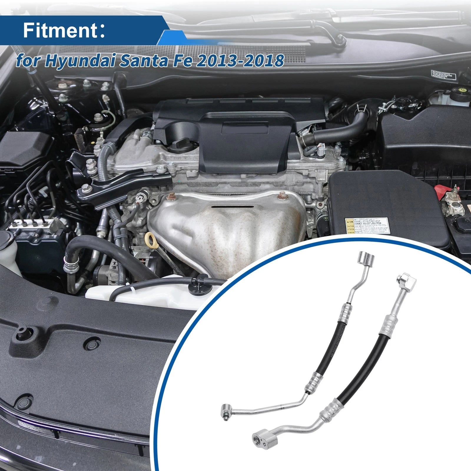 A/C Refrigerant Liquid Hose Replacement for Hyundai Santa Fe (2013–2018)
