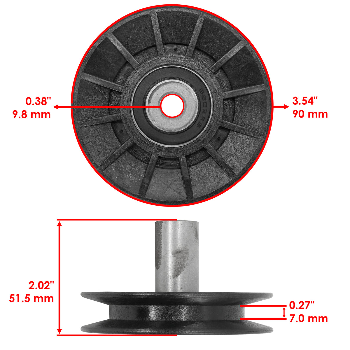Idler Pulley Replacement for Husqvarna LTH2042 LTH126 LTH151 (2000–2010)
