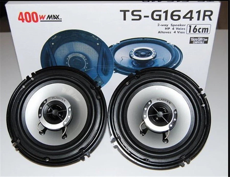 2Pcs 6.5" Coaxial Car Speakers for Universal Fit (12V 400W 90dB)