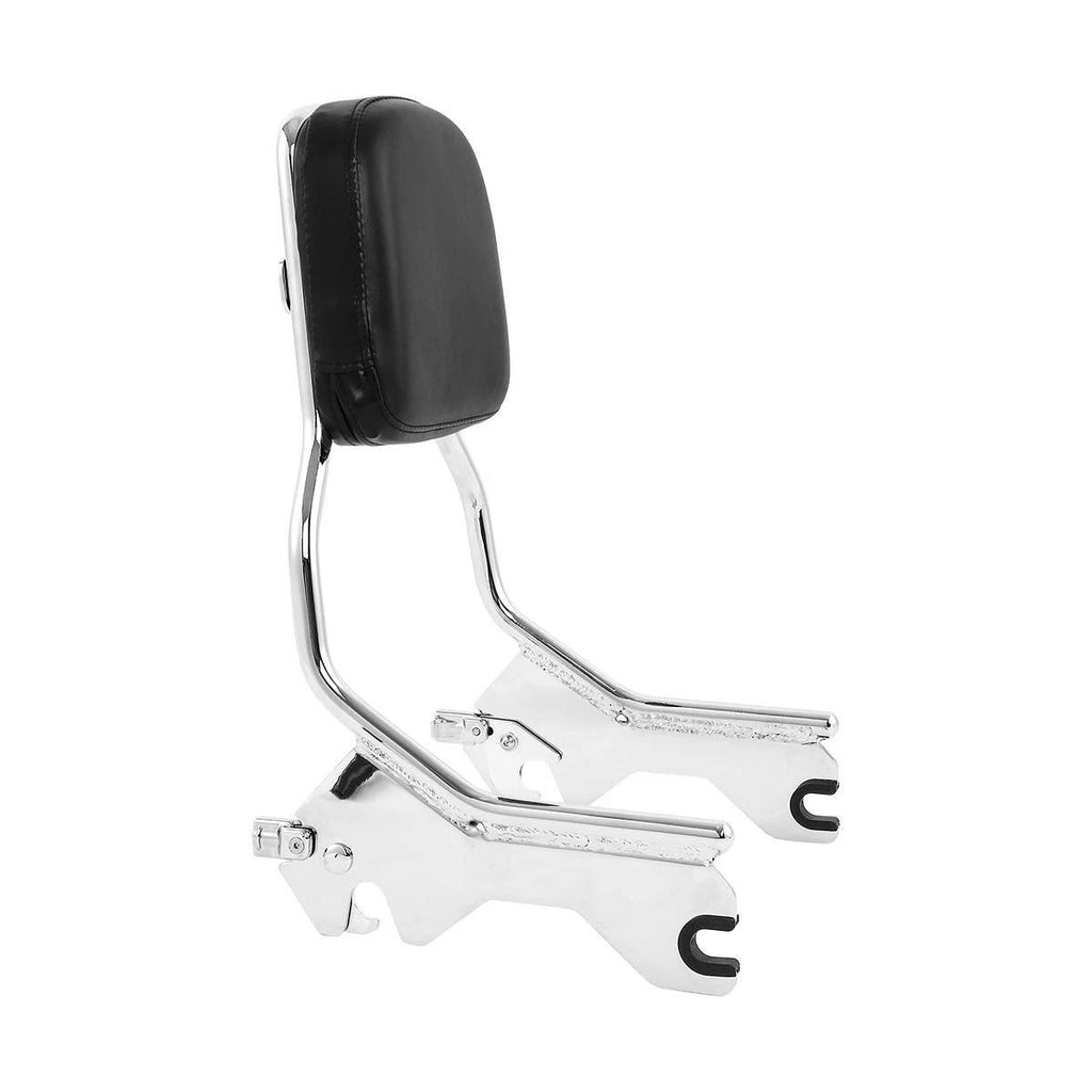 Chrome/Black Sissy Bar Upright Backrest for Harley Softail (2018–2025)