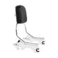 Chrome/Black Sissy Bar Upright Backrest for Harley Softail (2018–2025)