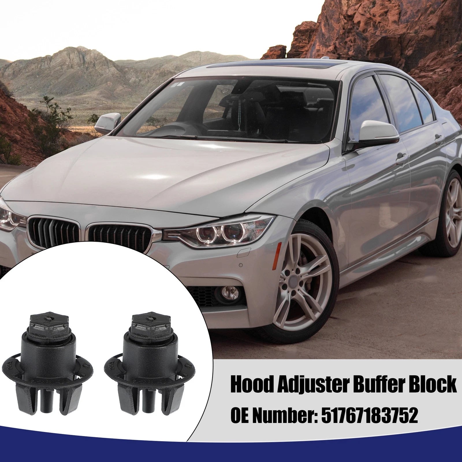 Bonnet Hood Adjuster Buffer Block Repair for BMW 3 Series (1987–1990)