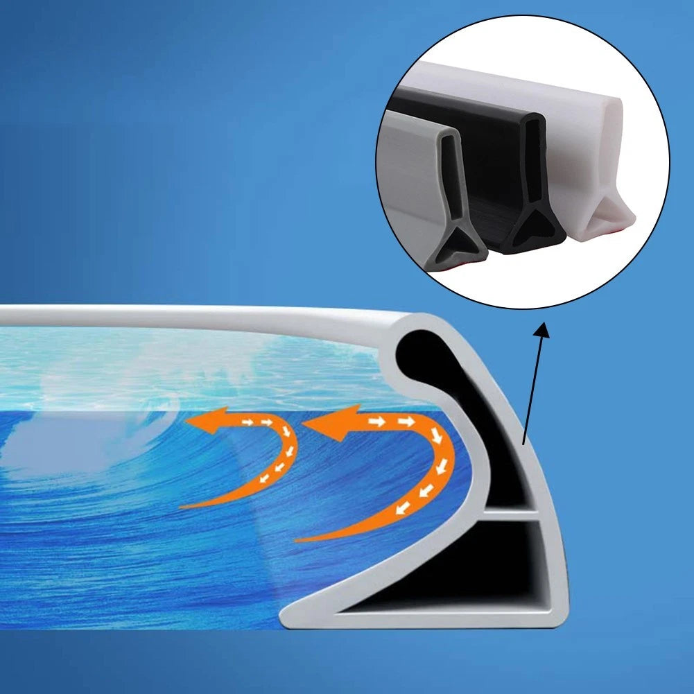Water Stopper Silicone Shower Dam for Bathroom Kitchen Floor