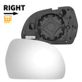 Right Side Mirror Glass with Back Heated for Audi A3 A4 (2008–2010)