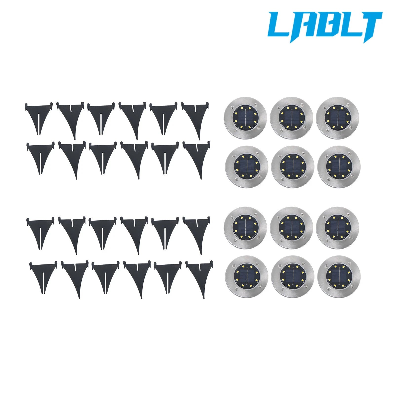12X LED Solar Ground Lights for Landscape Yard Lawn