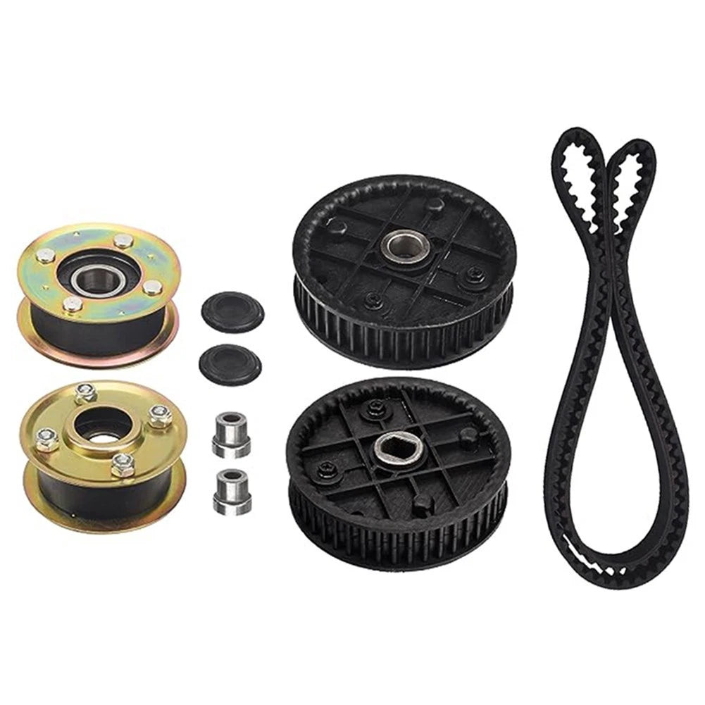 Pulley Belt Kit and Sprockets for Lawn Mower