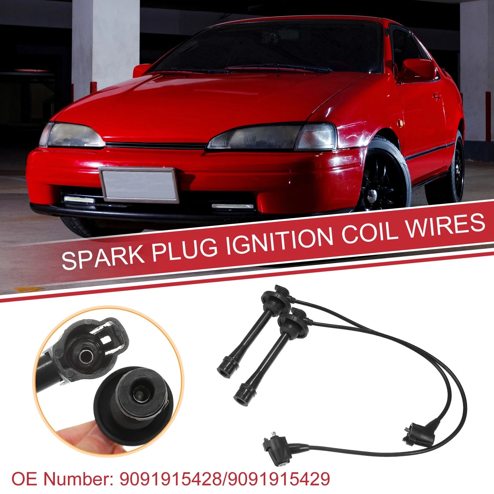 3pc Spark Plug Wire Ignition Coil Cable Replacement for Toyota (2001–2007)