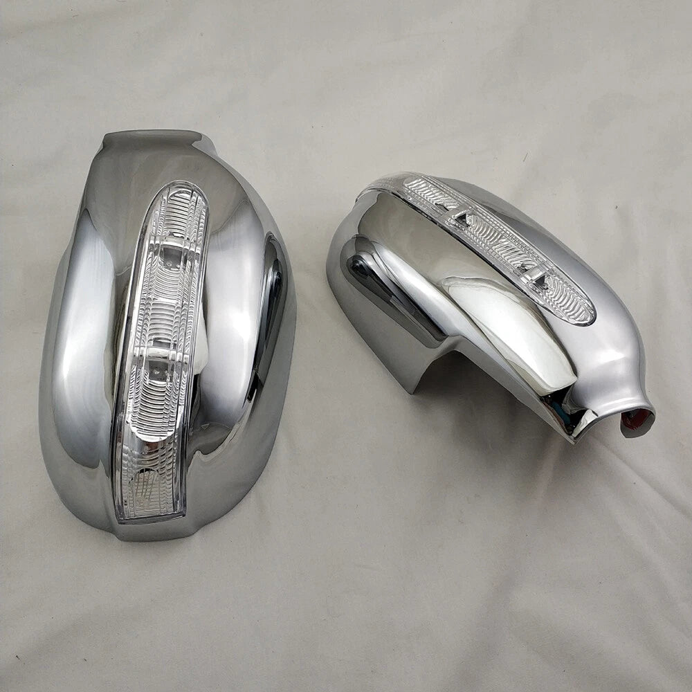 2X LED Side Mirror Cover Trim ABS Chrome for Toyota Corolla (1993–1997)