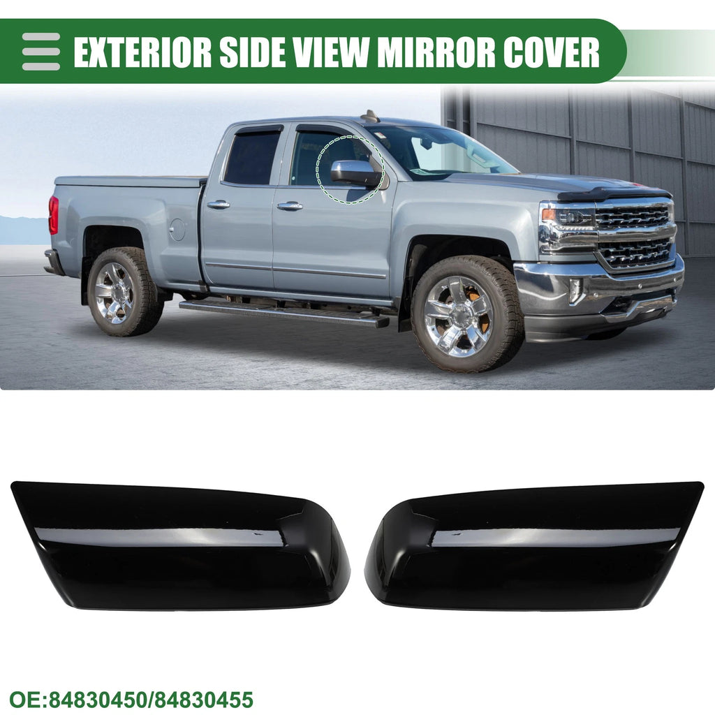 Pair Rearview Mirror Cover Replacement for Chevrolet Silverado 1500 (2014–2019)