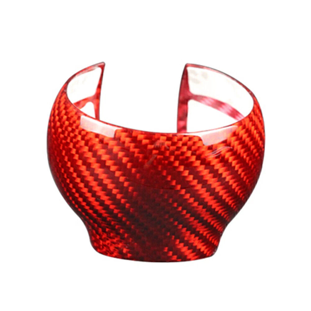 Carbon Fiber Gear Shift Knob Cover Trim For Audi Q3 2013-2018 Red