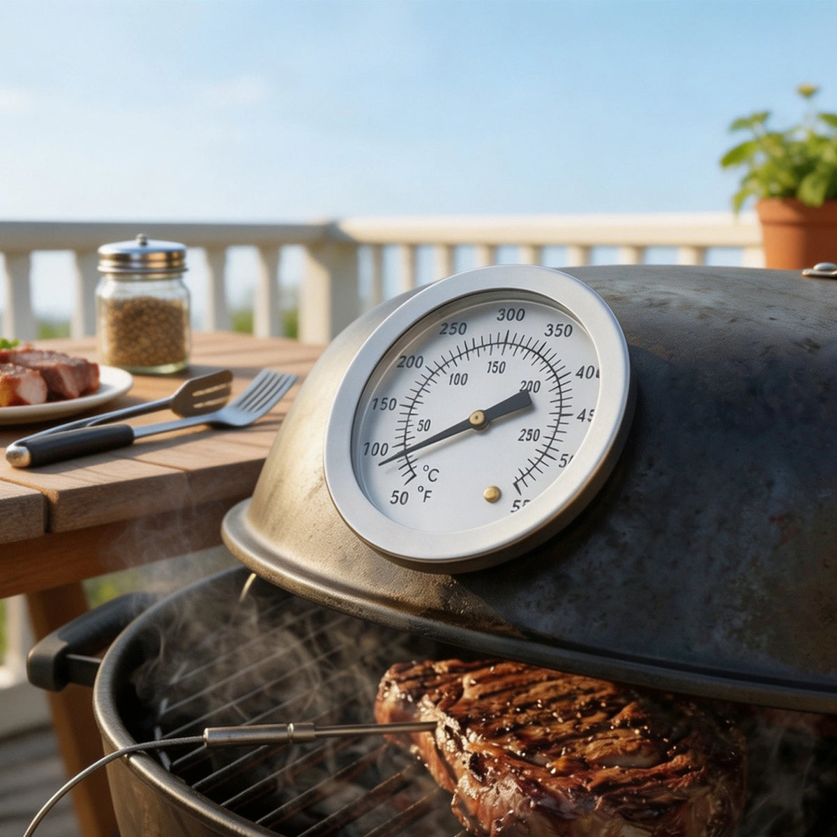 Stainless Steel Meat Thermometer for BBQ Oven Cooker