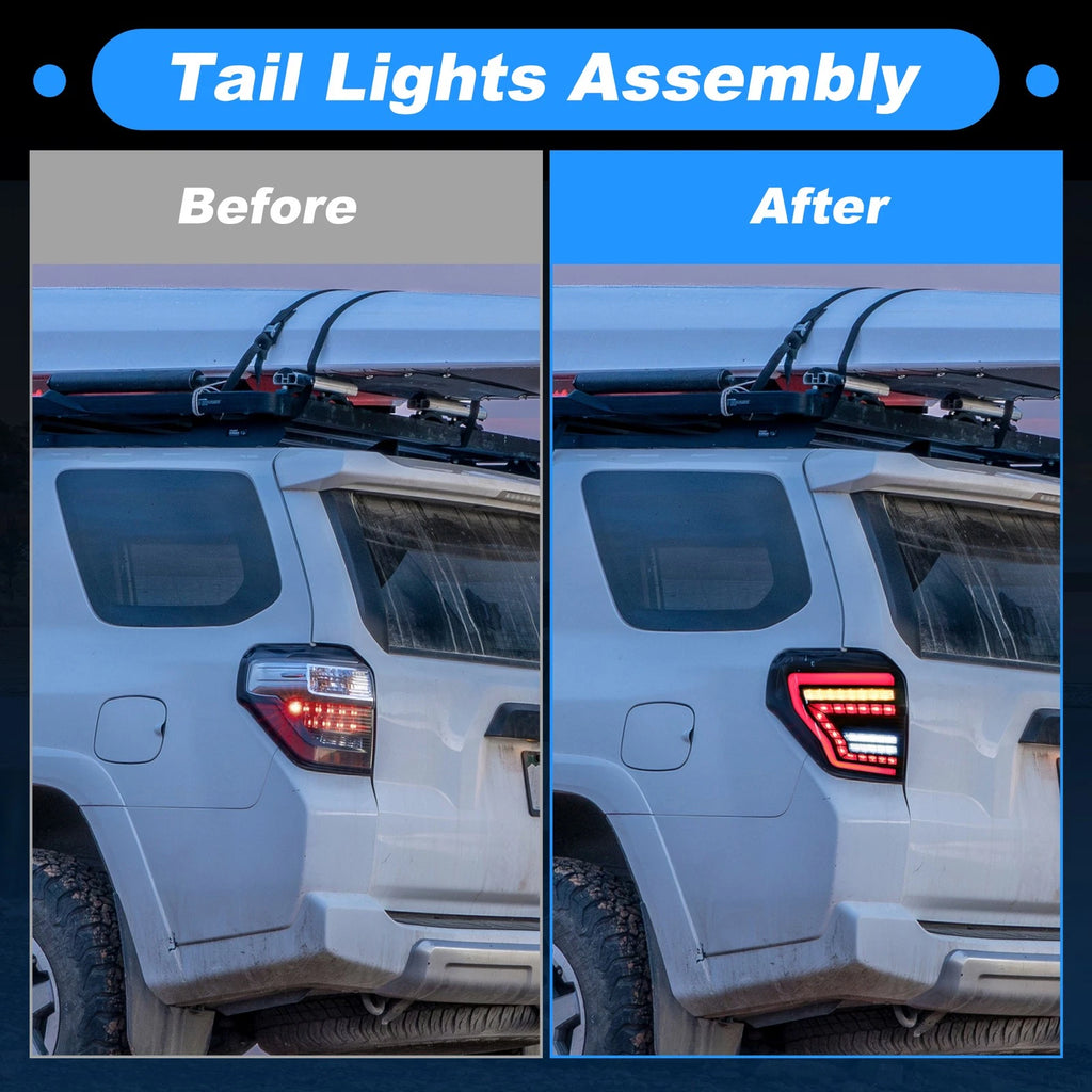 Tail Lights Assembly 2X for Red Yellow ABS