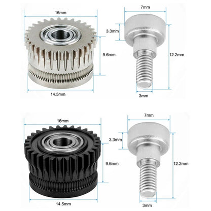 Dual Gear Extruder for Ender 3 (K1, K1C, V3)
