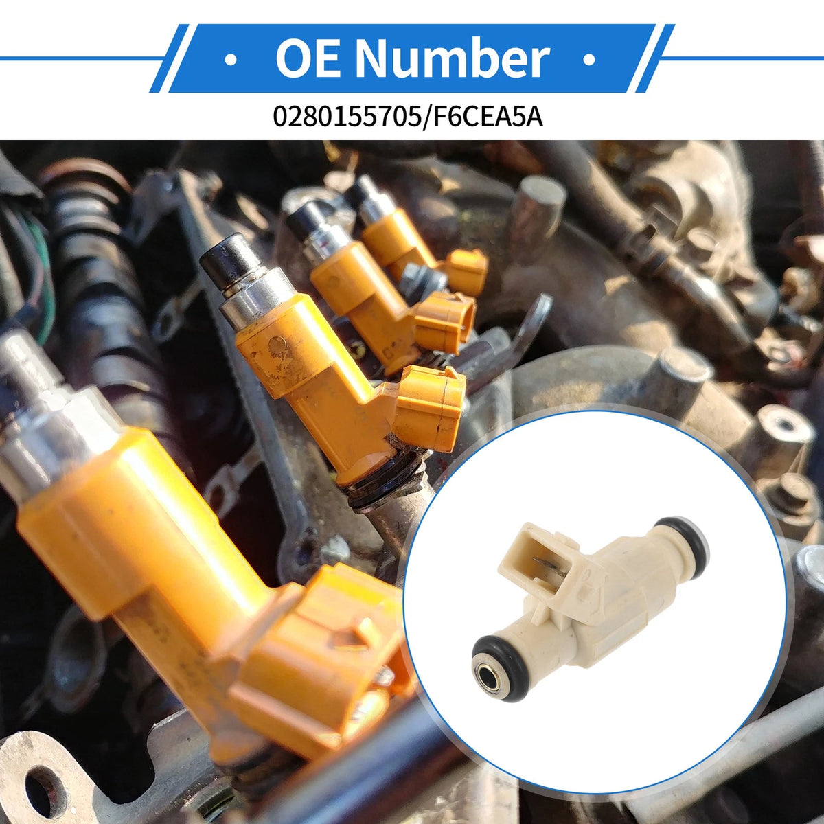1 Pc Fuel Injector No.0280155705/F6CEA5A for Ford Escort (1997–2002)